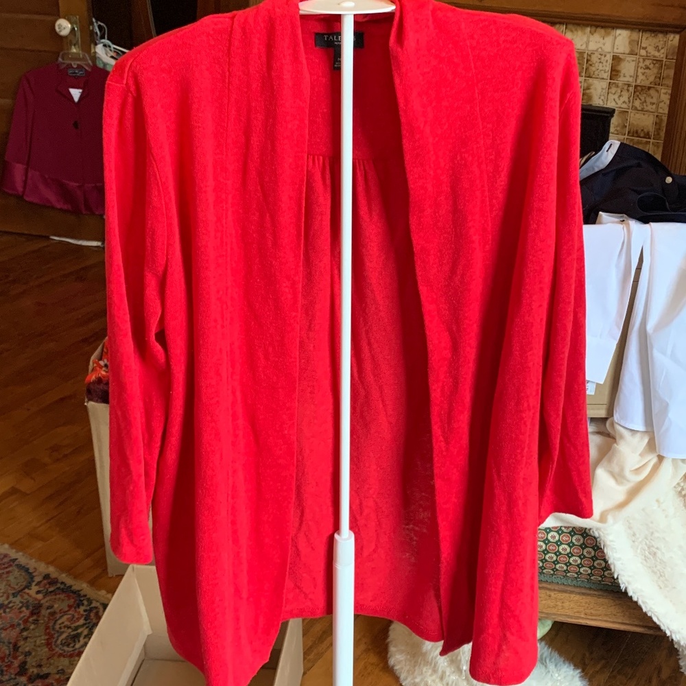 Talbots petites 3/4 sleeve rayon blend open cardigan. Worn twice